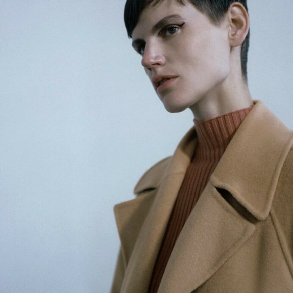 Zara belted wool blend jacket. - Picture 4 of 9